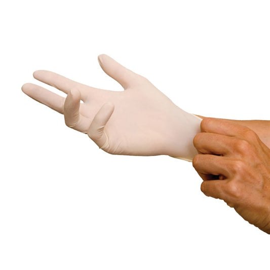 Grow Tools White Powder Free Disposable Vinyl Gloves Large